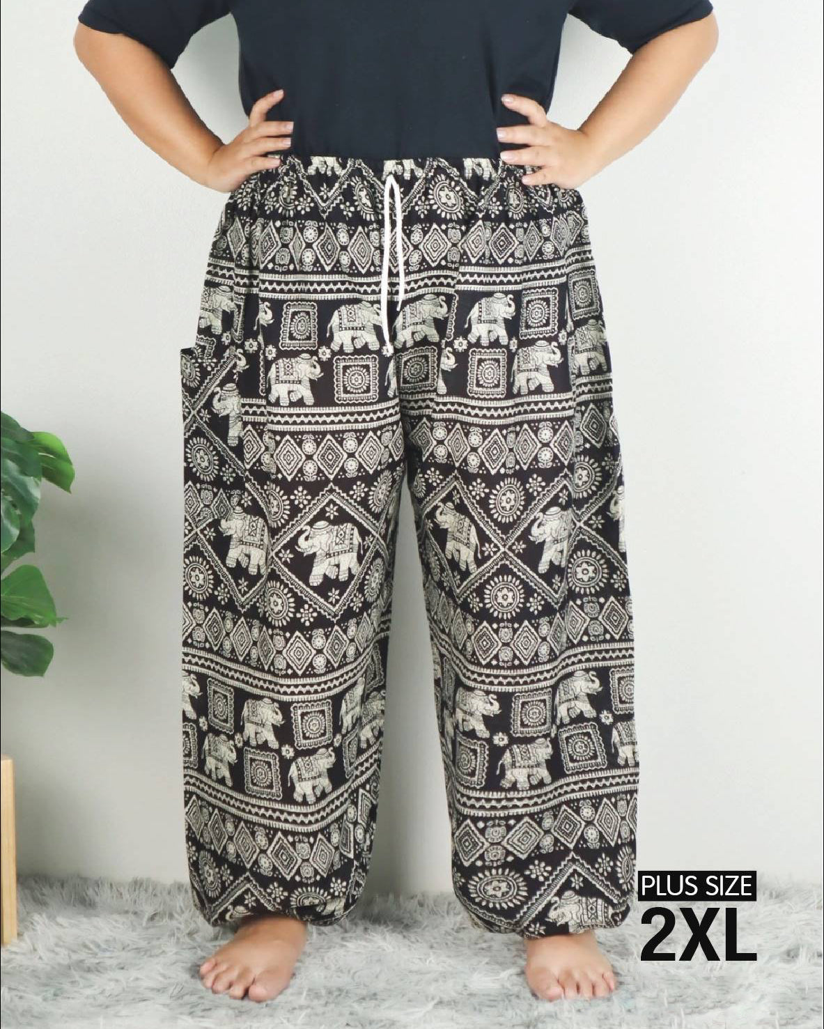 PLUS SIZE ELEPHANT STRING PANTS JUMPER LEGS