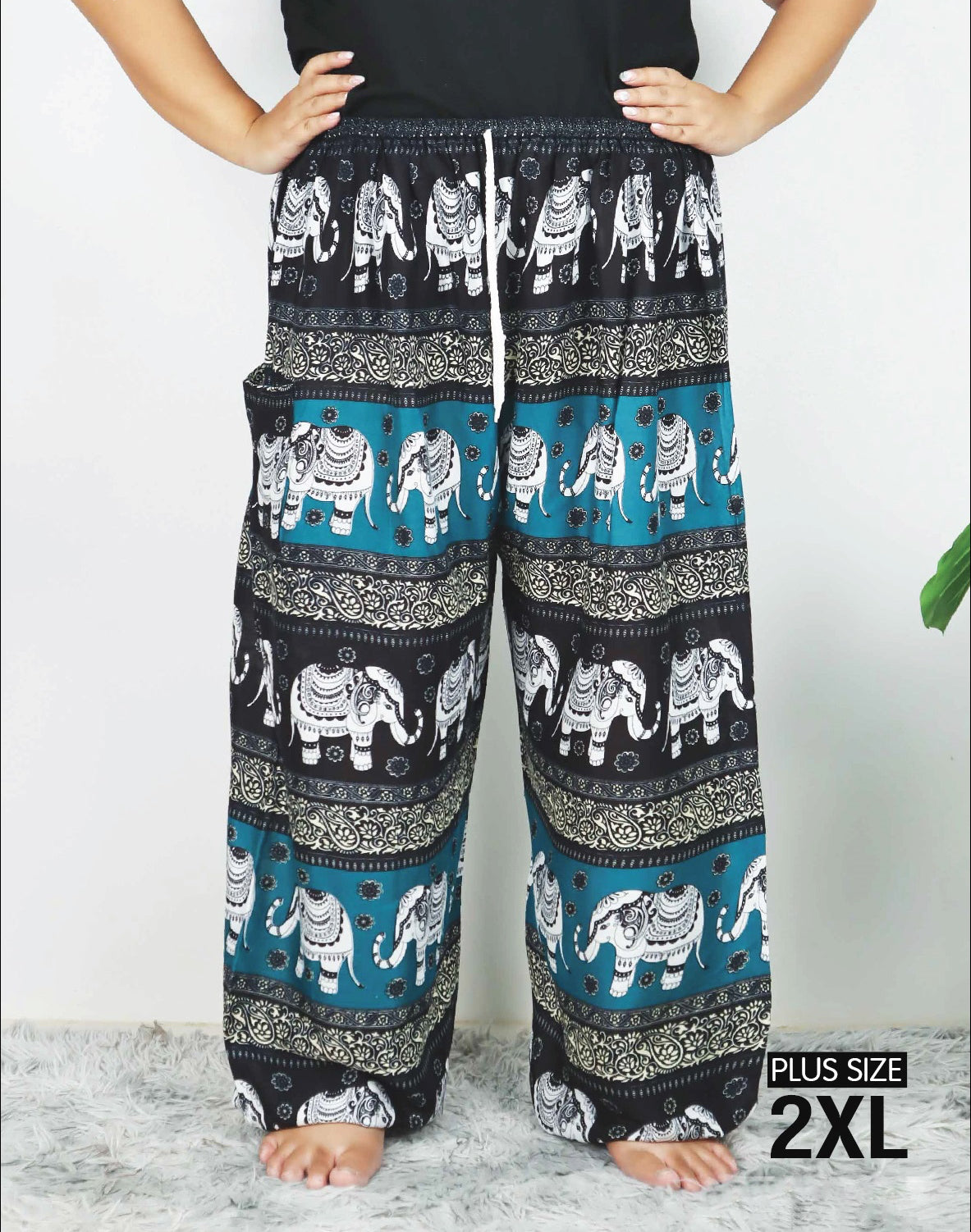 PLUS SIZE ELEPHANT STRING PANTS JUMPER LEGS