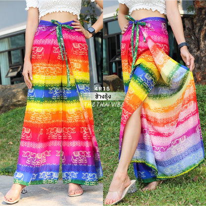 4 ROPE PALAZZO PANTS ELEPHANT DESIGN