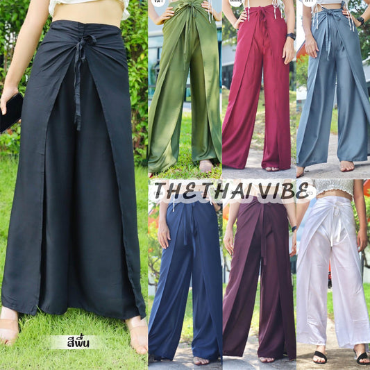 4 ROPE PALAZZO PANTS SOLID COLOR