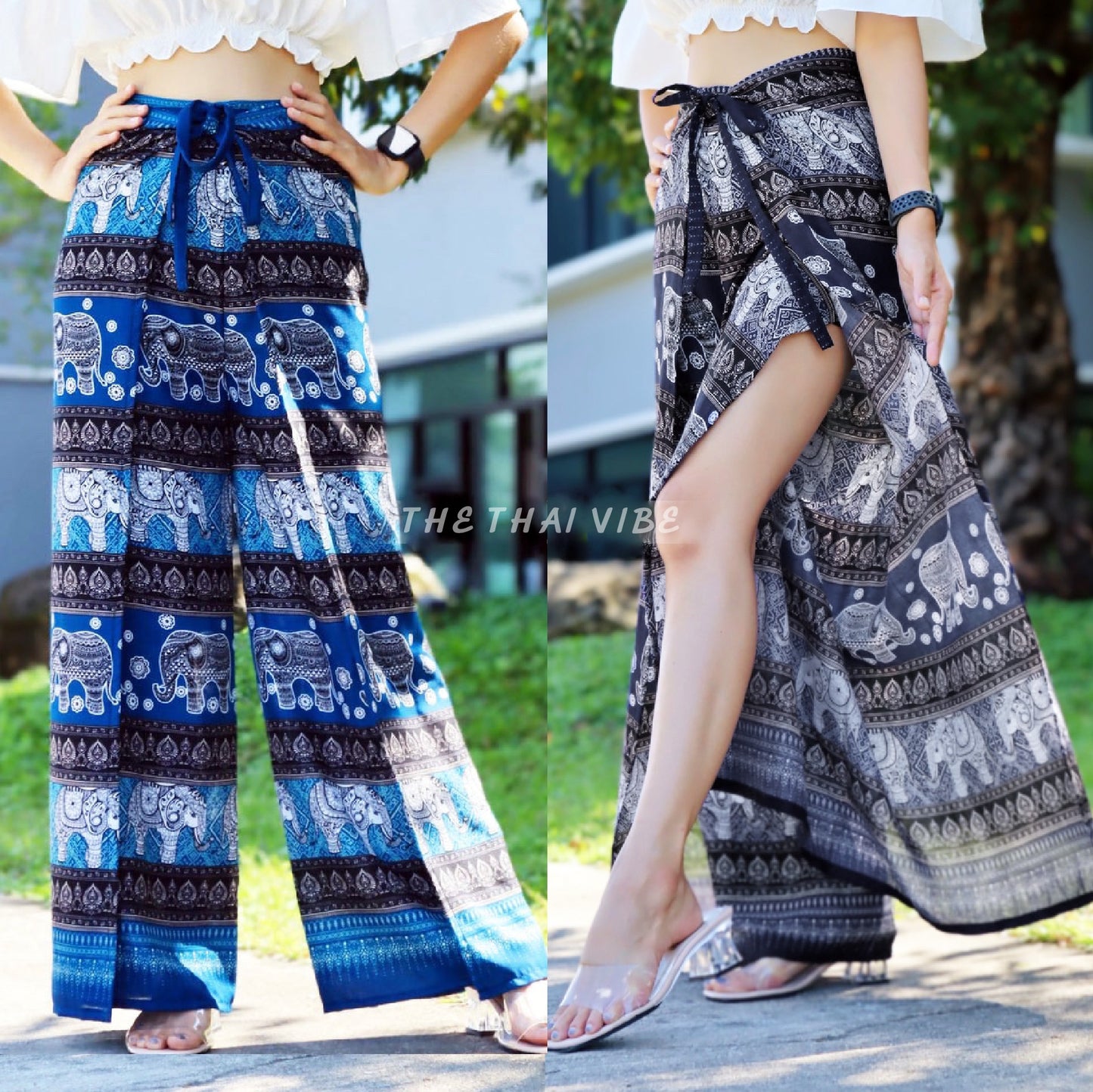 4 ROPE PALAZZO PANTS ELEPHANT DESIGN C3-13