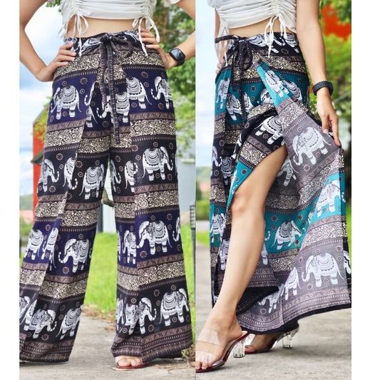 4 ROPE PALAZZO PANTS ELEPHANT DESIGN C3-14