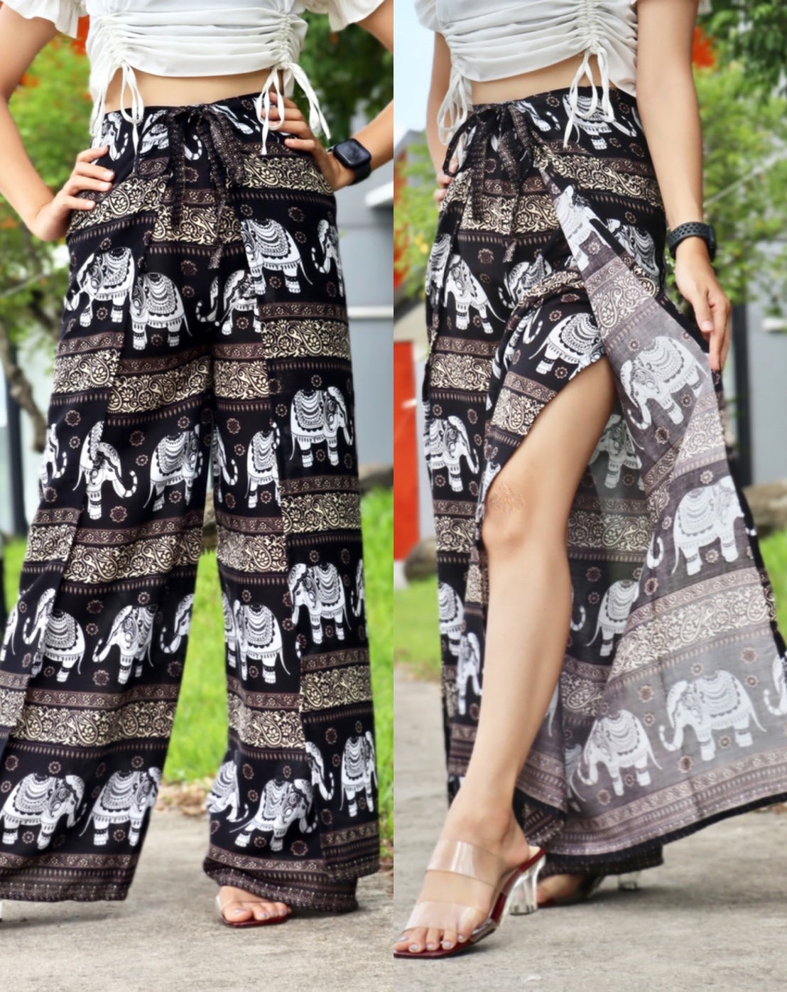 4 ROPE PALAZZO PANTS ELEPHANT DESIGN C3-14