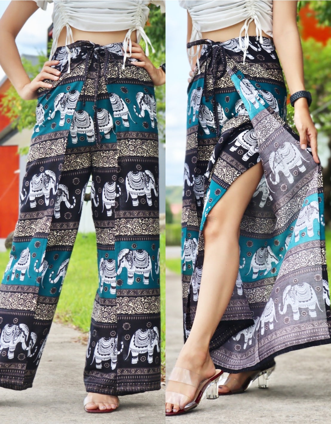 4 ROPE PALAZZO PANTS ELEPHANT DESIGN C3-14