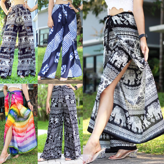 4 ROPE PALAZZO PANTS ELEPHANT DESIGN